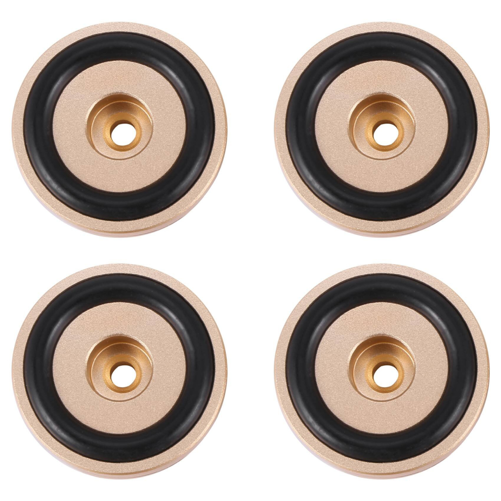 4PCS Turntable Isolation Feet Pads Aluminum Speaker Spikes Stand Foot Cones Base Mat for Audio Sound Amplifier