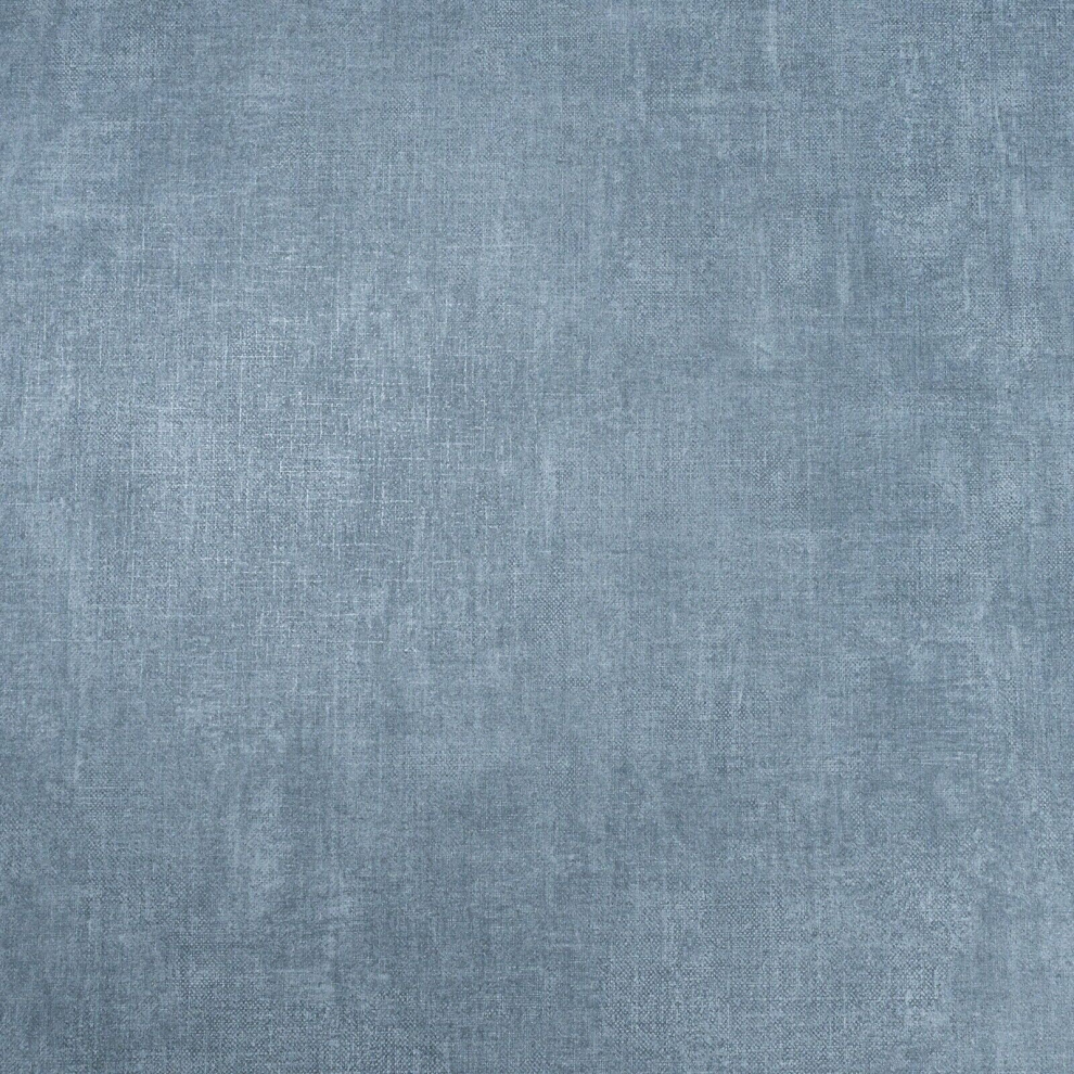 Plain Blue Textured Wallpaper Linen Suede Effect Slightly Imperfect Thick Vinyl