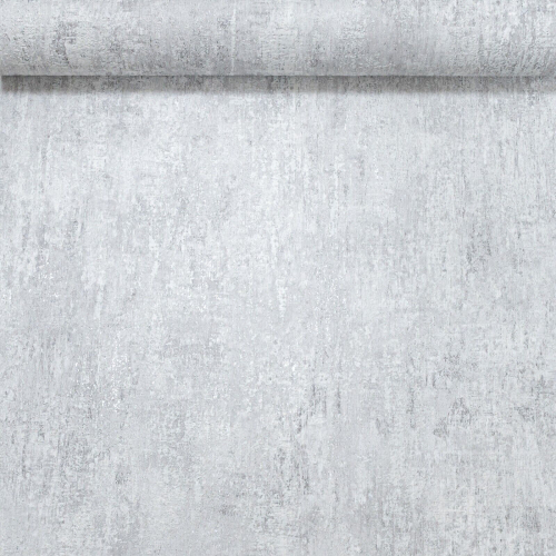 Muriva Plain Grey Concrete Effect Wallpaper Textured Distressed Silver Metallic Vinyl