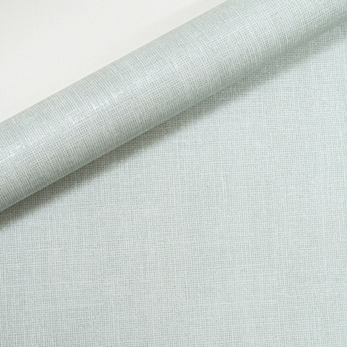 Muriva Sage Light Green Wallpaper Plain Linen Effect Metallic Silver Shimmer Muriva 1