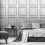 Light Grey Panel Effect Wallpaper Metallic Realistic 3D Wood Effect Flat Finish 5