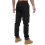 Ze Enzo (38 Regular, Black) Enzo Mens Elasticated Waist Stretch Cuffed Jeans 5