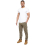 Ze Enzo (30 Regular, Beige) Enzo Mens Elasticated Waist Stretch Cuffed Jeans 4