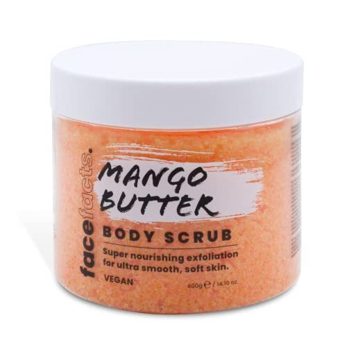 Face Facts Body Scrub  Mango Butter  Exfoliates  Smooths  400g