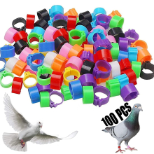 100 Pieces Birds Foot Ring Plastic Pigeon Identification Ring 8mm Foot Rings For Birds Marking Farms Breeding Parrot Quail Chicks Birds Poultry