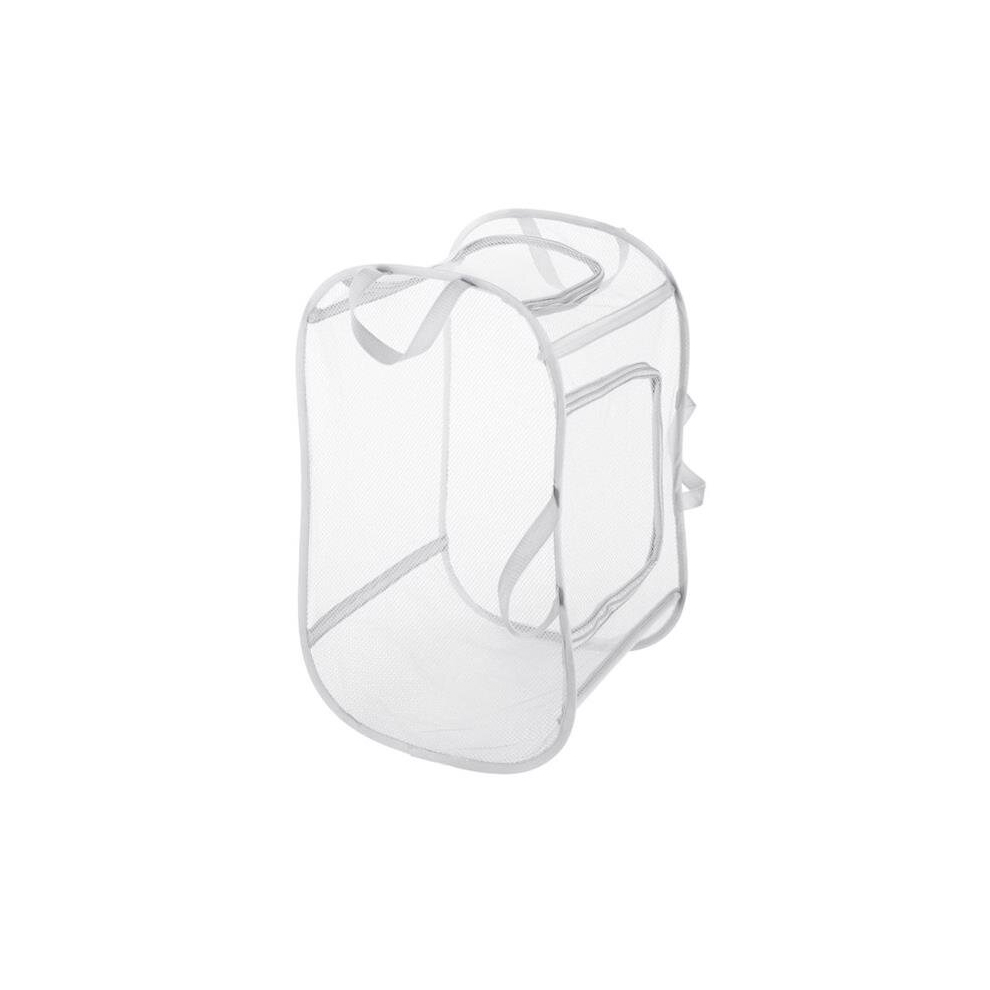 Whitmor 6073047 White Fabric Collapsible Hamper
