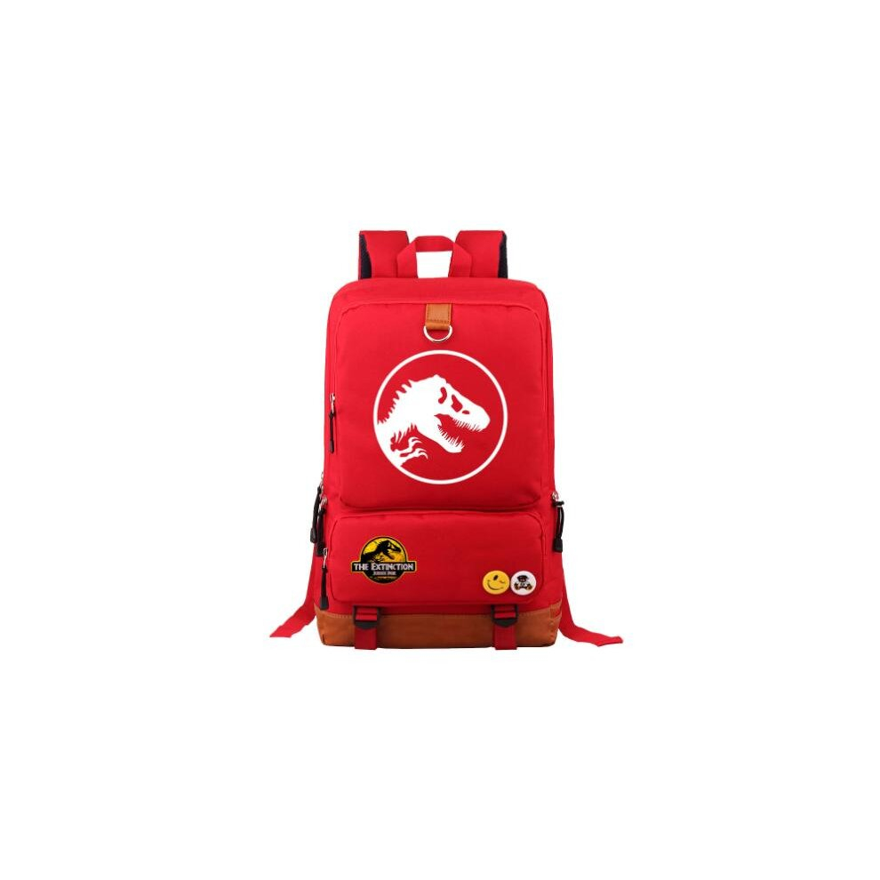 (red) Luxurious Jurassic World Park Backpack Rucksack