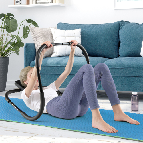 Costway Abdominal Fitness Machine Crunch Roller & Sit Up Training Assistant 2