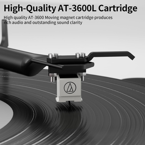 Bluetooth Record Player Wireless Turntable HiFi System Wooden AT-3600L 1