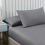 (GREY, DOUBLE) Hotel Quality Fitted Bed Sheets Single Double King 5