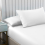 (WHITE, SUPER KING) Hotel Quality Fitted Bed Sheets Single Double King 3