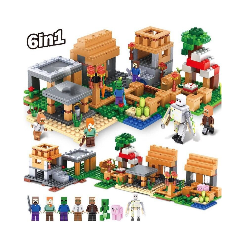 Building Block Toy The Illager Raid Village Building Set Minecraft My World Series Toys