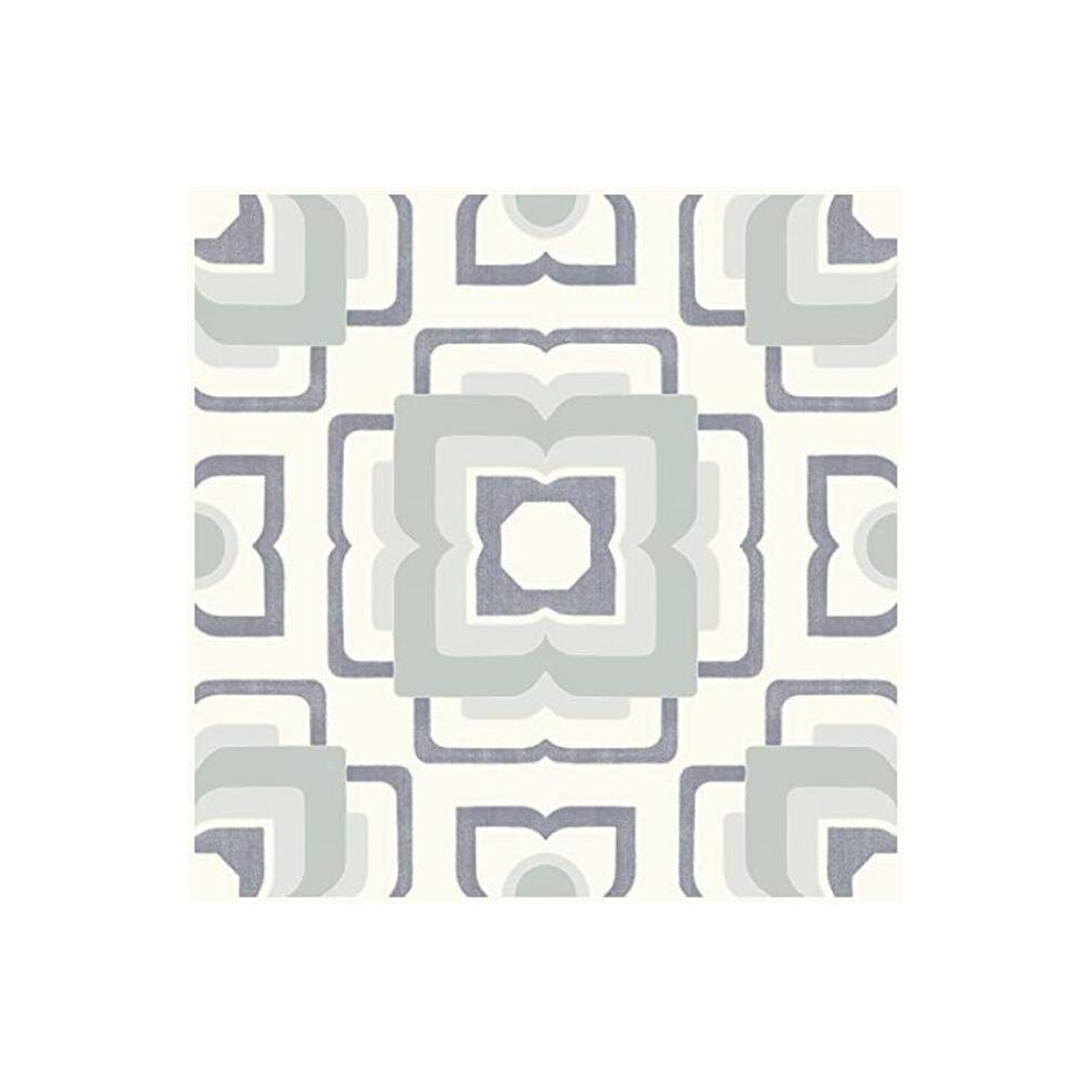 FloorPops FP4667 12 x 12 in. Posey Teal Peel & Stick Floor Tiles