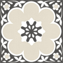 FloorPops FP4662 12 x 12 in. Daphne Black Peel & Stick Floor Tiles