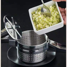 Heavy Duty Steel Potato Ricer Puree Masher Juicer Vegetable Fruit Press Maker