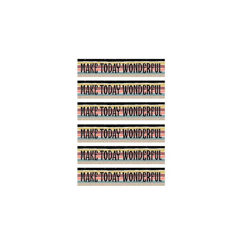 Teacher Created Resources TCR6683-6 Make Today Wonderful Banner - Pack of 6-image-OPC-PD8ZB8X-NEW