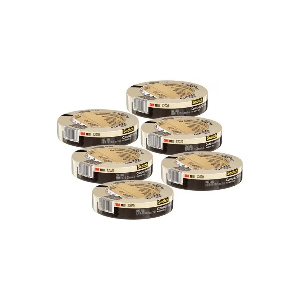 3M Mmm202024ap-6 1 Roll Masking Tape - 24 Mm - Pack Of 6