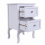 2Pcs Two-Tier Bedroom Night Table 2 Drawers Bedside Cabinet White 4