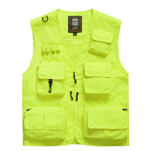 (Yellow, 7XL) Men Sleeveless Tactical Jacket丨 Outdoor Travel Photography Vest Jacket