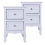 2Pcs Two-Tier Bedroom Night Table 2 Drawers Bedside Cabinet White 11