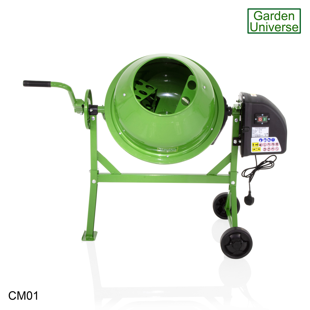 Cement Mixer Electric 220W Powerful Motor 63L Capacity by Garden Universe