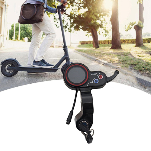 For NJAX-T Throttle LCD Display Meter with Key Switch Lock Speed Adjustable Accelerator 6 Pin Electric Scooter Dashboard 2