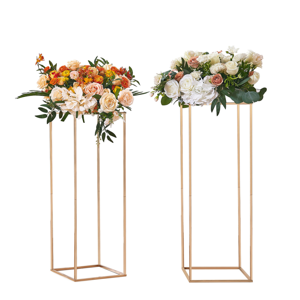 VEVOR 2PCS 80 cm Tall Wedding Flower Stand Metal Gold Floral Display Rack
