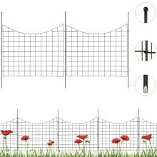 VEVOR Garden Fence No Dig Fence 36.6''(H)x29.5''(L) Animal Barrier Fence 5 Pack
