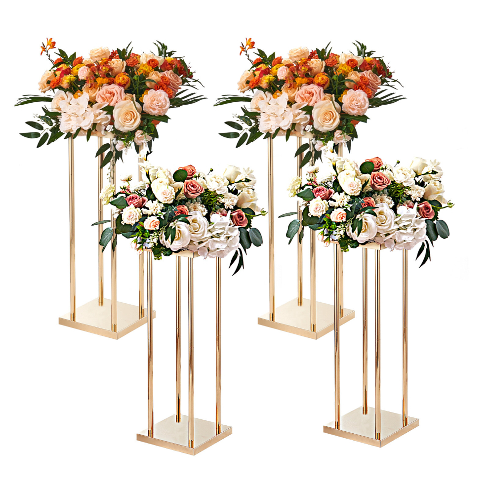 VEVOR 4PCS Column Wedding Flower Stand Cylindrical Display Rack 80cm Metal