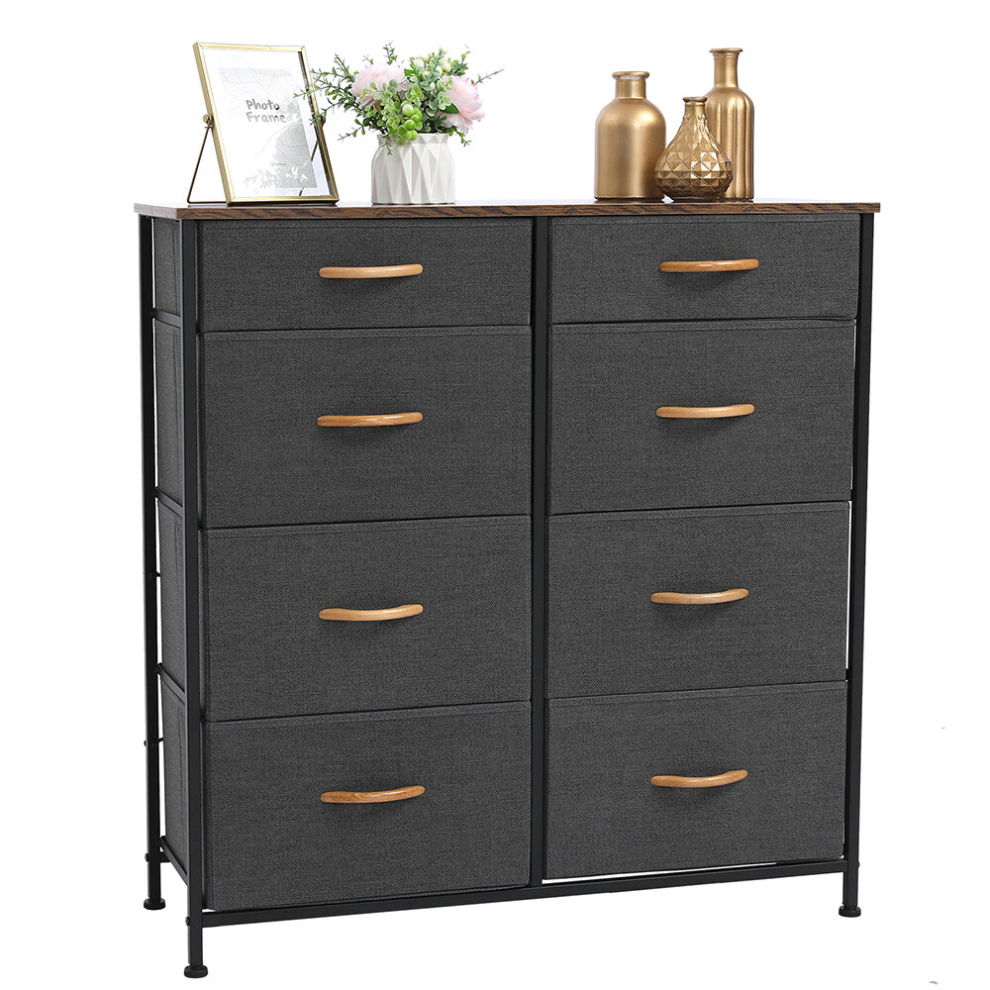 8 Drawer Dresser Fabric Chest of Drawers 4-tier Storage Organizer Unit