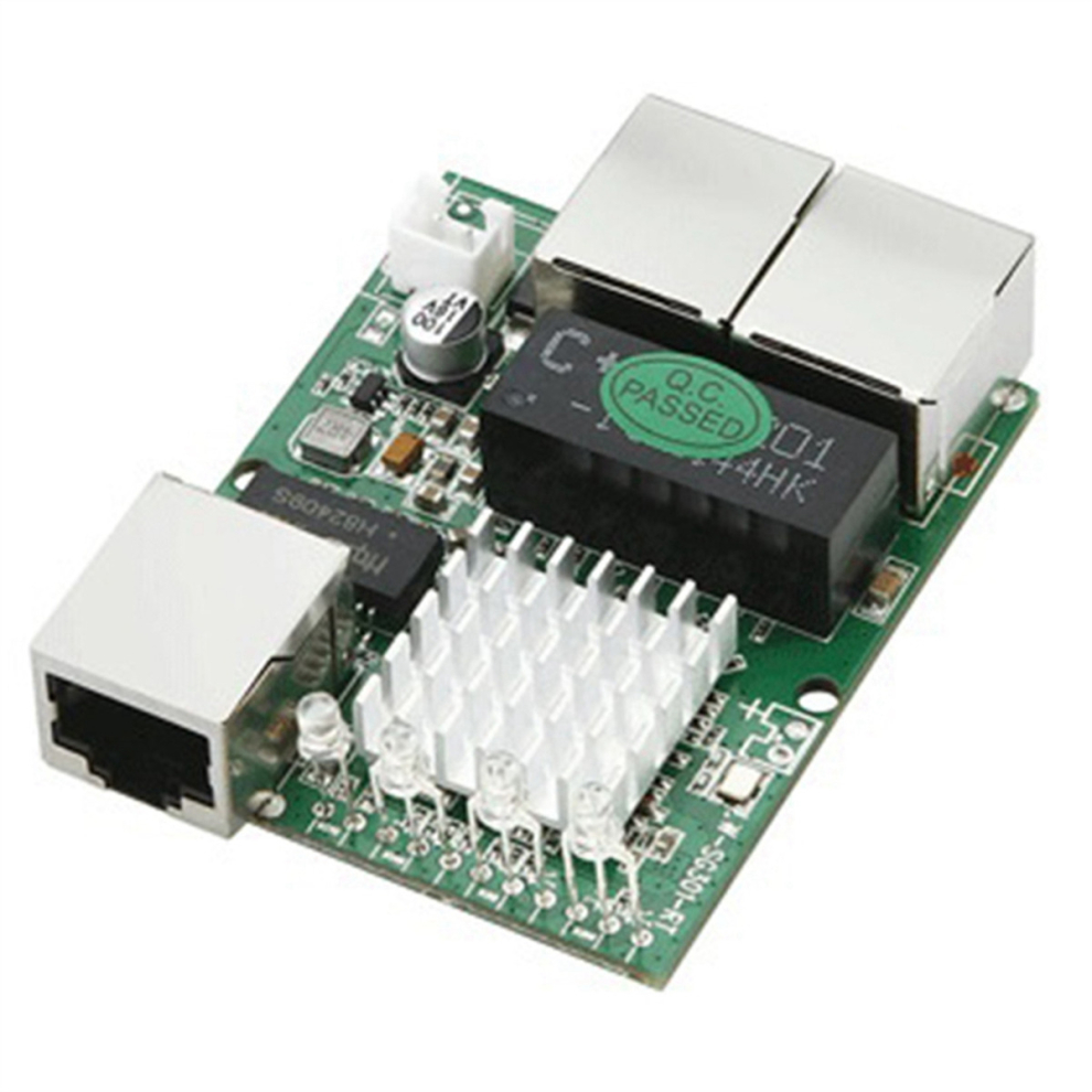 Industrial-Grade Min Three-Port 1000M Gigabit Rj45 Standard Port Network Switch Module 5V-12V Powered Network Splitter 4853942420124