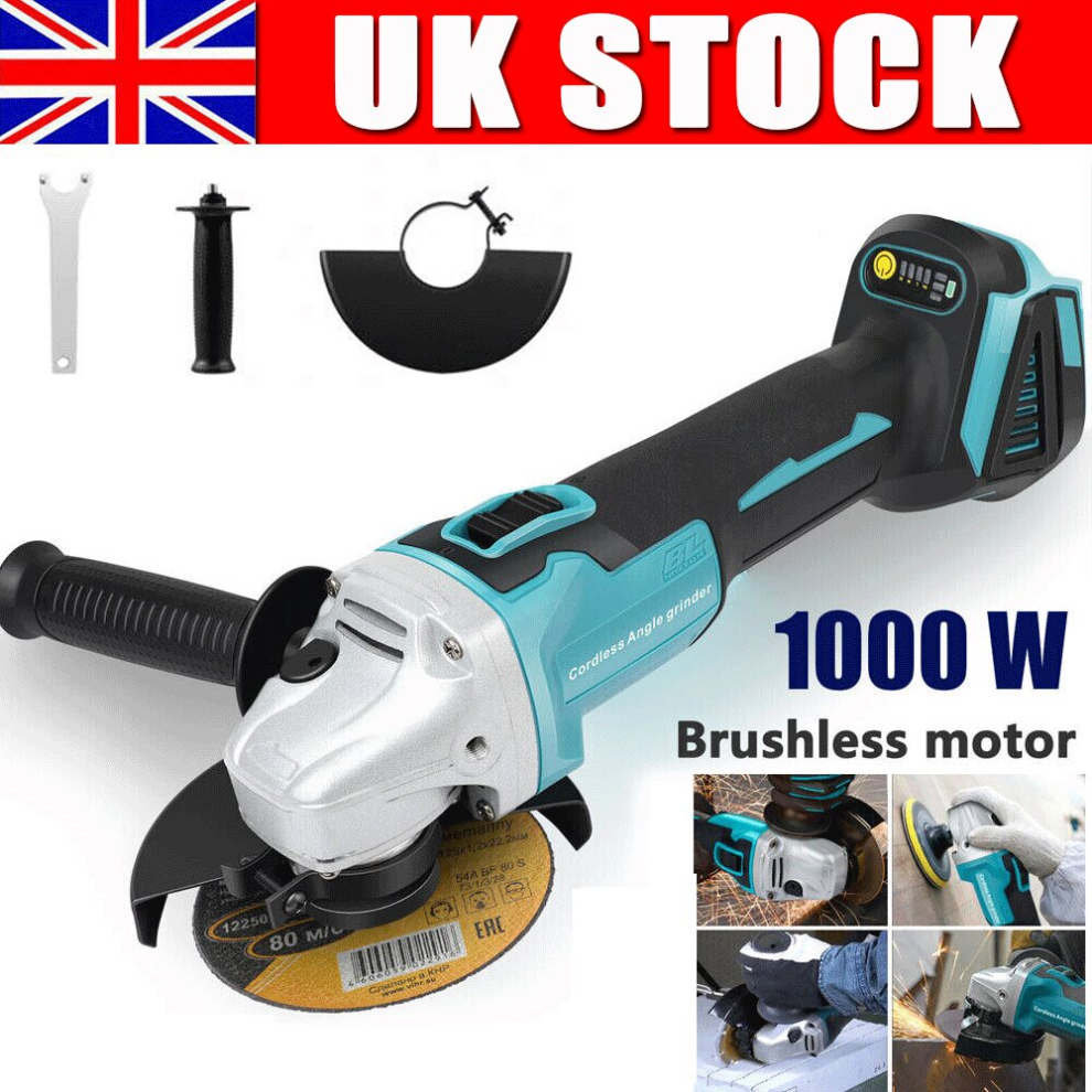 18V 125mm Brushless Cordless Angle Grinder Wood Polish Cutting Machine