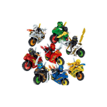 8pcs Ninjago Motorcycle Set Mini Ninja Figures Blocks Toys Fits Lego
