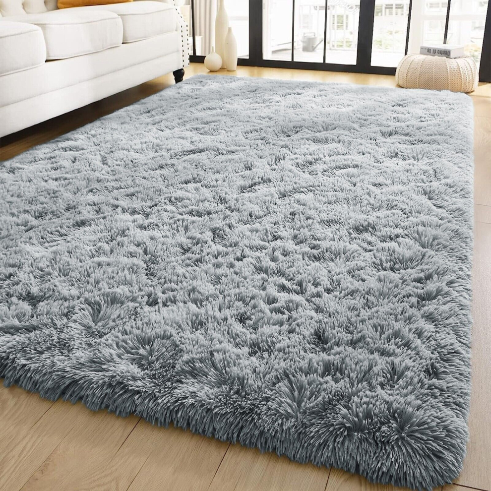 Imperial Rooms (160X230 Cm (Area Rug)) Fluffy Shaggy Non-Slip Rug Soft Carpet For Luxury Floor Area Bedroom Living Dining Room Grey