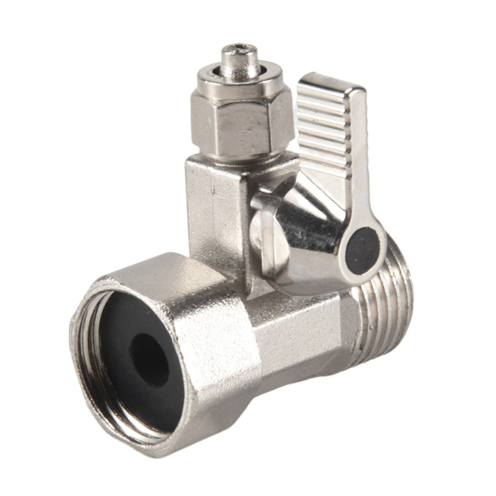 Feed Water Adapter 1/2" to 1/4" Ball Valve Faucet Tap Feed Reverse Osmosis Silver