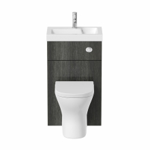 Purefino 2 in 1 Back to Wall Toilet and Basin Combination Unit Charcoal Grey - 500mm Width