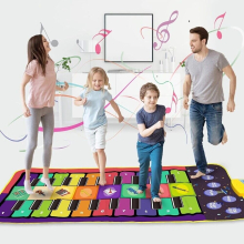 Piano Music Dance Mat, Piano Mat for Toddlers, Baby Musical Mat, Kids Keyboard Mat with 8 Instruments & 20 Keys, Educational Music Toys
