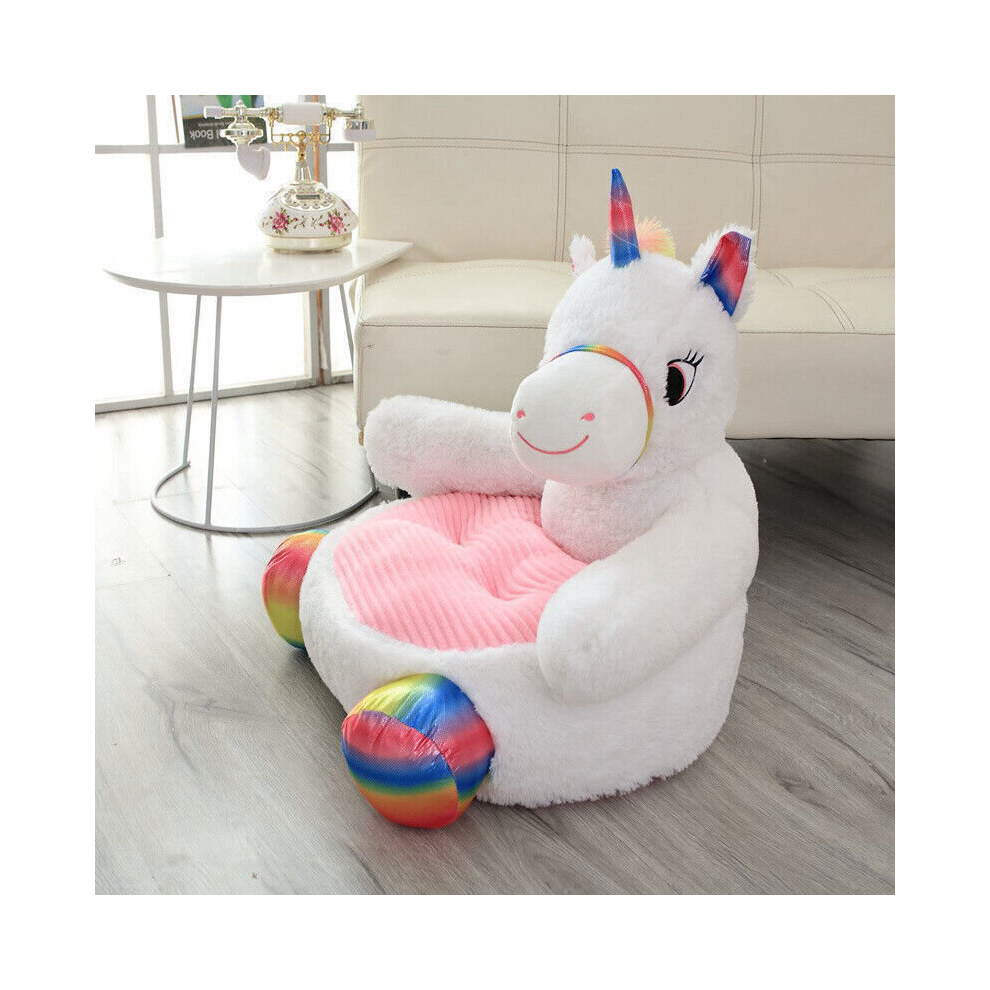 (Unicorn) Child Gifts Kids Plush Sofa Seat Bear Panda Soft Chair Toddlers Armchair Cushion