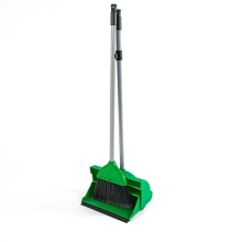 (Green) JanSan Lightweight Lobby Dustpan & Soft Brush 35" / 90cm