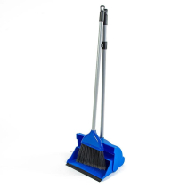 (Blue) JanSan Lightweight Lobby Dustpan & Soft Brush 35" / 90cm