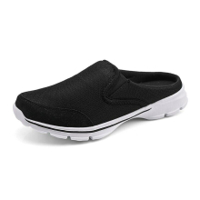 (US6.5 = UK6 = EUR39, Black) Men Leisure Slingbacks Loafers Shoes Slippers Pumps Breathable Walking Street