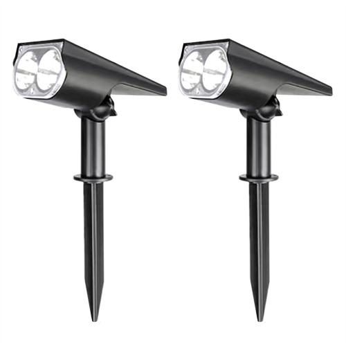 2Pcs Solar Spot Lights Bright LED Solar Lights IP65 Impermeable