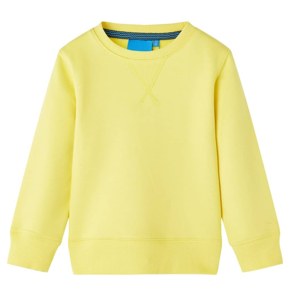 (128) Kids' Sweatshirt Children's Kids Clothes Toddler Tops Pullover Light Yellow