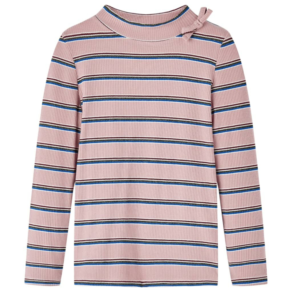 (light pink, 104) Kids' T-shirt With Long Sleeves Children's T Shirt Kids' Tops Tee Striped