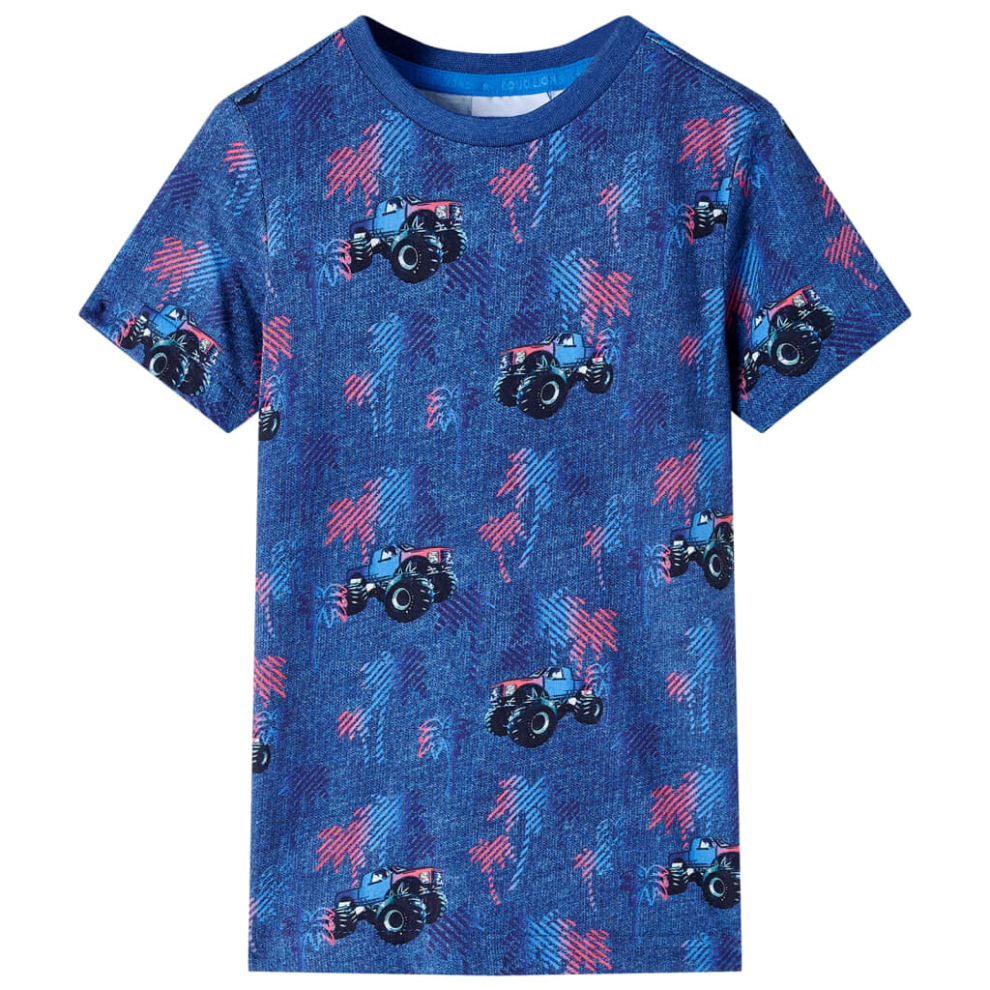 (blue, 92) Kids' T-shirt Toddler Children's T Shirt Tee Kids' Top Monster Truck Print