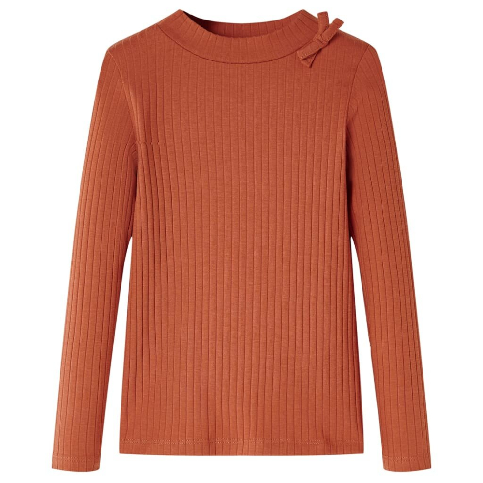 Vidaxl (Cognac, 116) Kids' T-Shirt With Long Sleeves Children's T Shirt Kids' Tops Toddler Tee