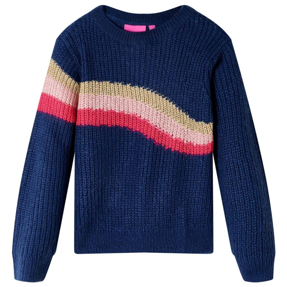 (104) Kids' Sweater Children Toddler Pullover Kids' Sweatshirt Knitwear Knitted Navy