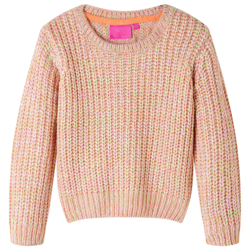 Vidaxl (116) Kids' Sweater Children Toddler Pullover Sweatshirt Knitwear Knitted Soft Pink