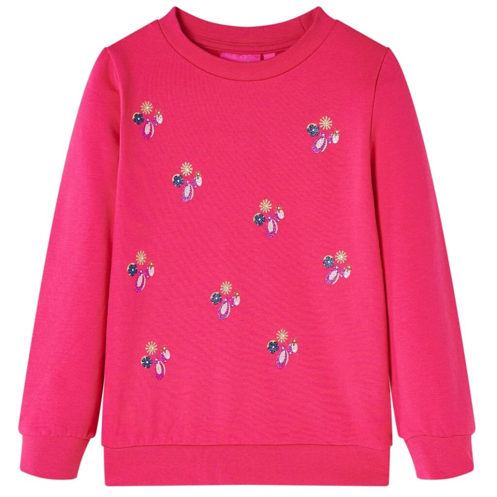 (pink, 92) Kids' Sweatshirt Children's Long Sleeves Pullover Kids' Top Glitter Print