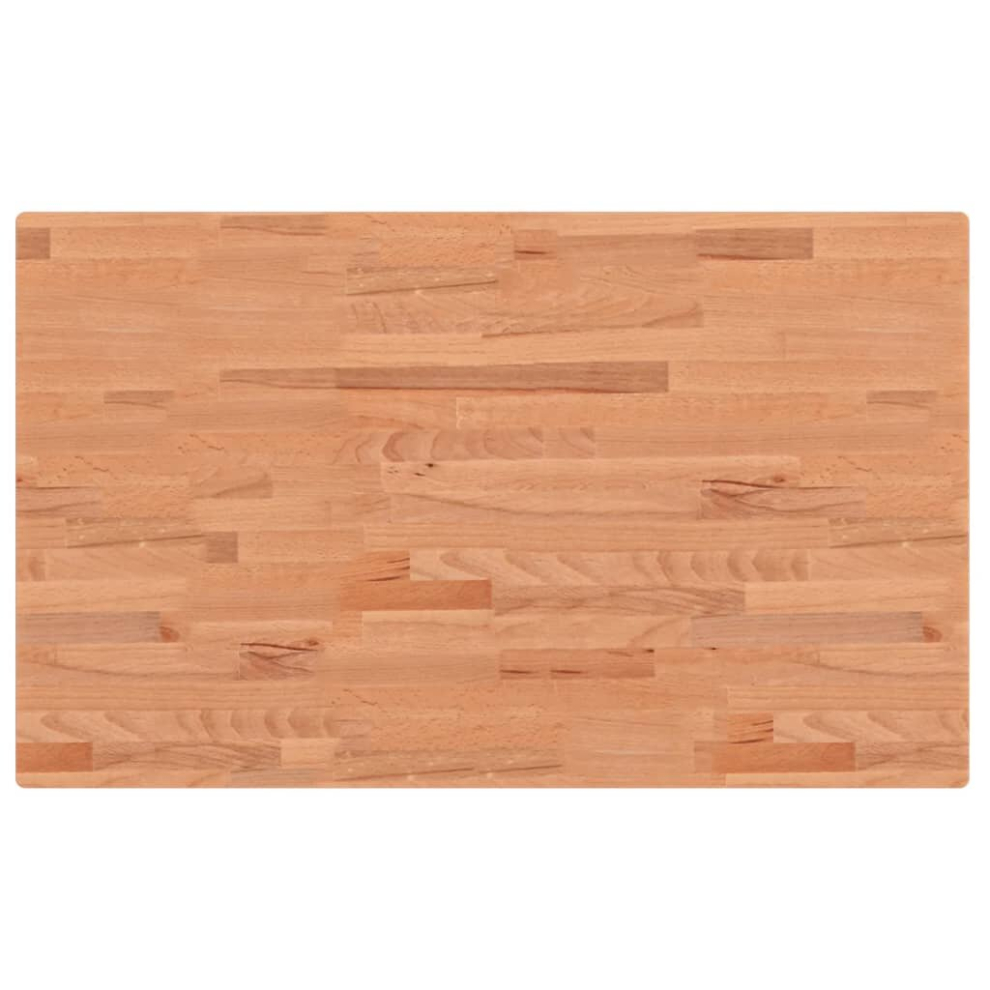Vidaxl (Brown, 100 X 60 X 2.5 Cm) Table Top Replacement Dining Table Top Rectangular Solid Wood Beech